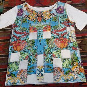 Grand 229 Rue Saint Honore Paris Women's Shirt Medium Short Sleeve Made in Italy